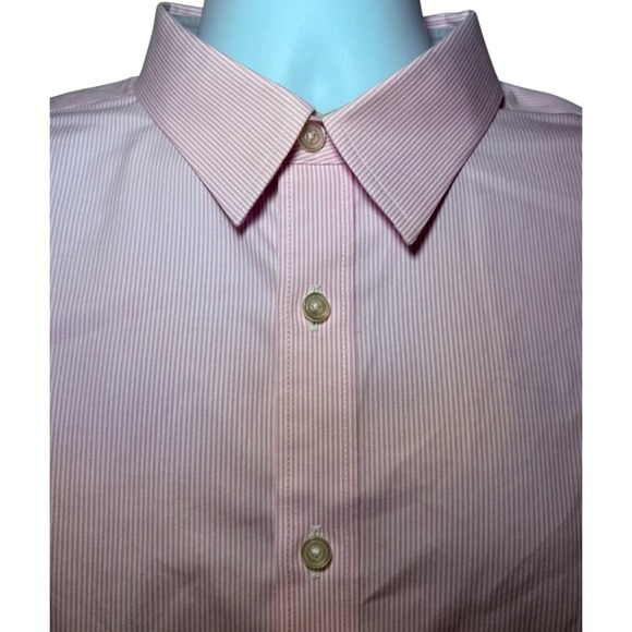 UNTUCKit Douro Shirt Mens XL Pink Stripe Wrinkle Free Button Down Long Sleeve - Picture 6 of 9